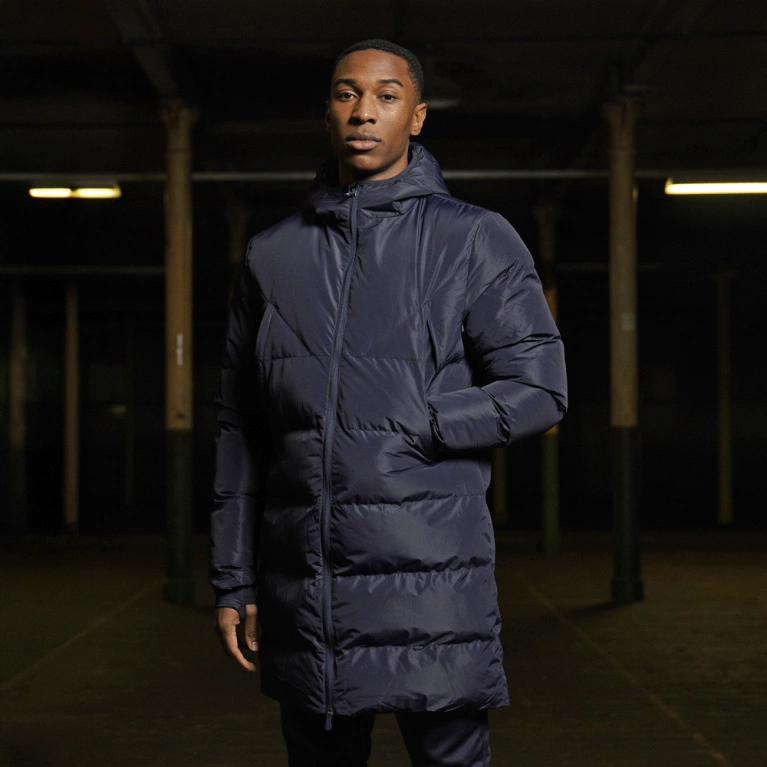 Active Long Padded Jacket - Navy
