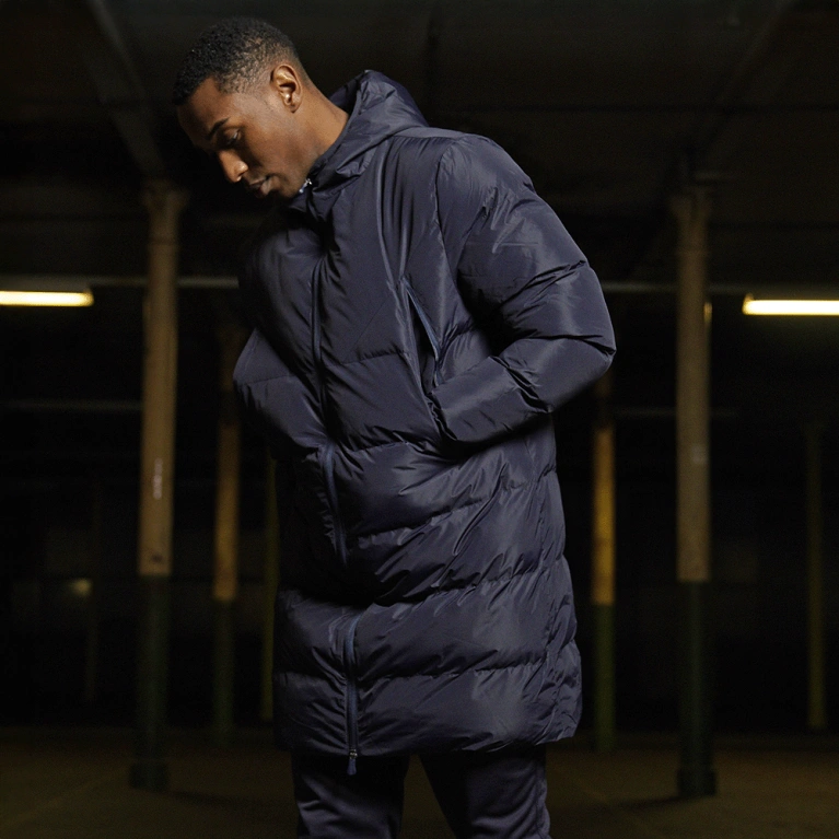 Active Long Padded Jacket - Navy
