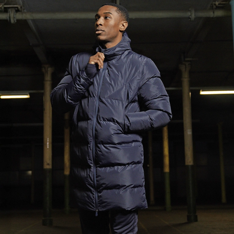 Active Long Padded Jacket - Navy